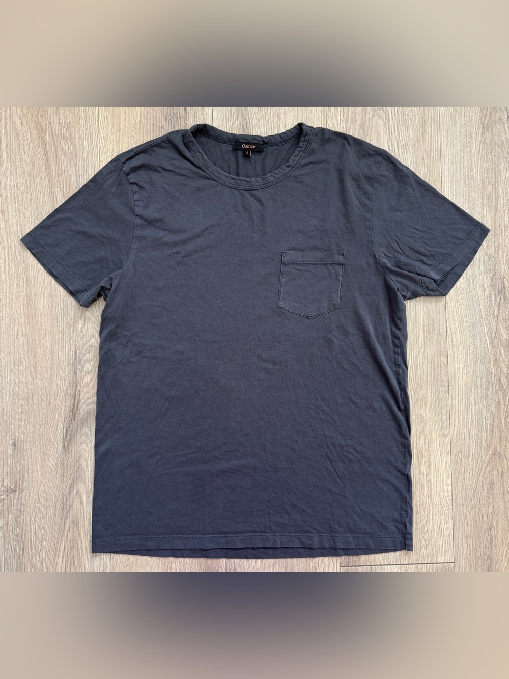 Quince Mens 100% Pima Cotton Pocket T-Shirt Charcoal Grey Size Small